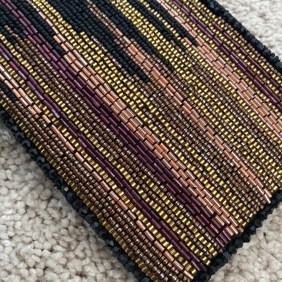 NWT Mary Frances Black Multi-Color Beaded Crossbody Purse - Picture 4 of 11